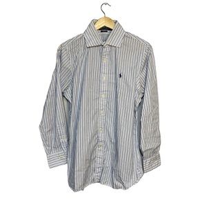Polo Ralph Lauren Men’s Slim Fit Striped Button Front Dress Shirt Size 16